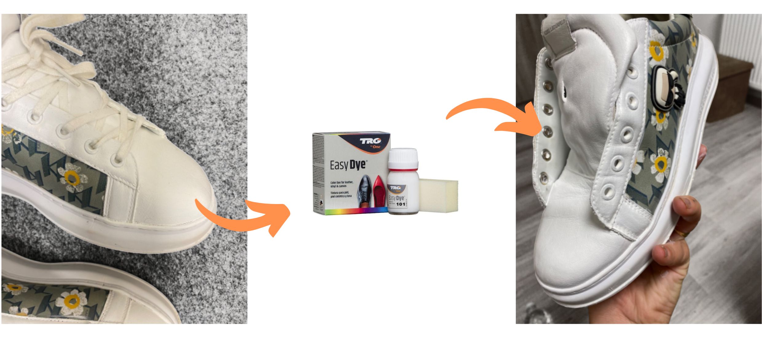 Biała Farba do tenisowek skorzanych Easy Dye TRG the One White 101